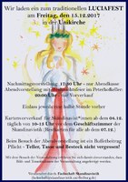 Luciafest am Freitag, den 15. Dezember 2017 in der Unikirche