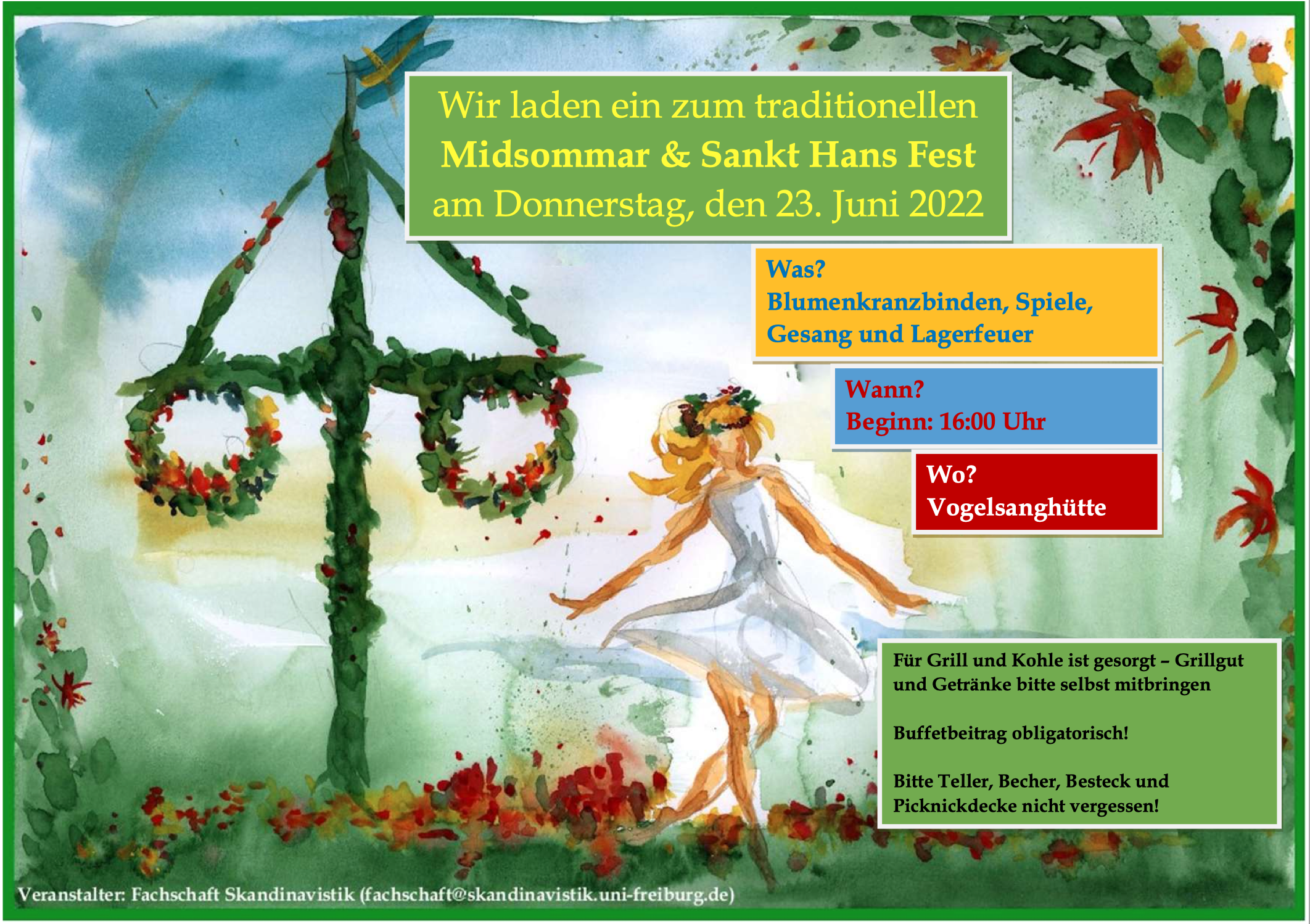 Midsommar & St. Hans Fest am 23. Juni ab 16 Uhr