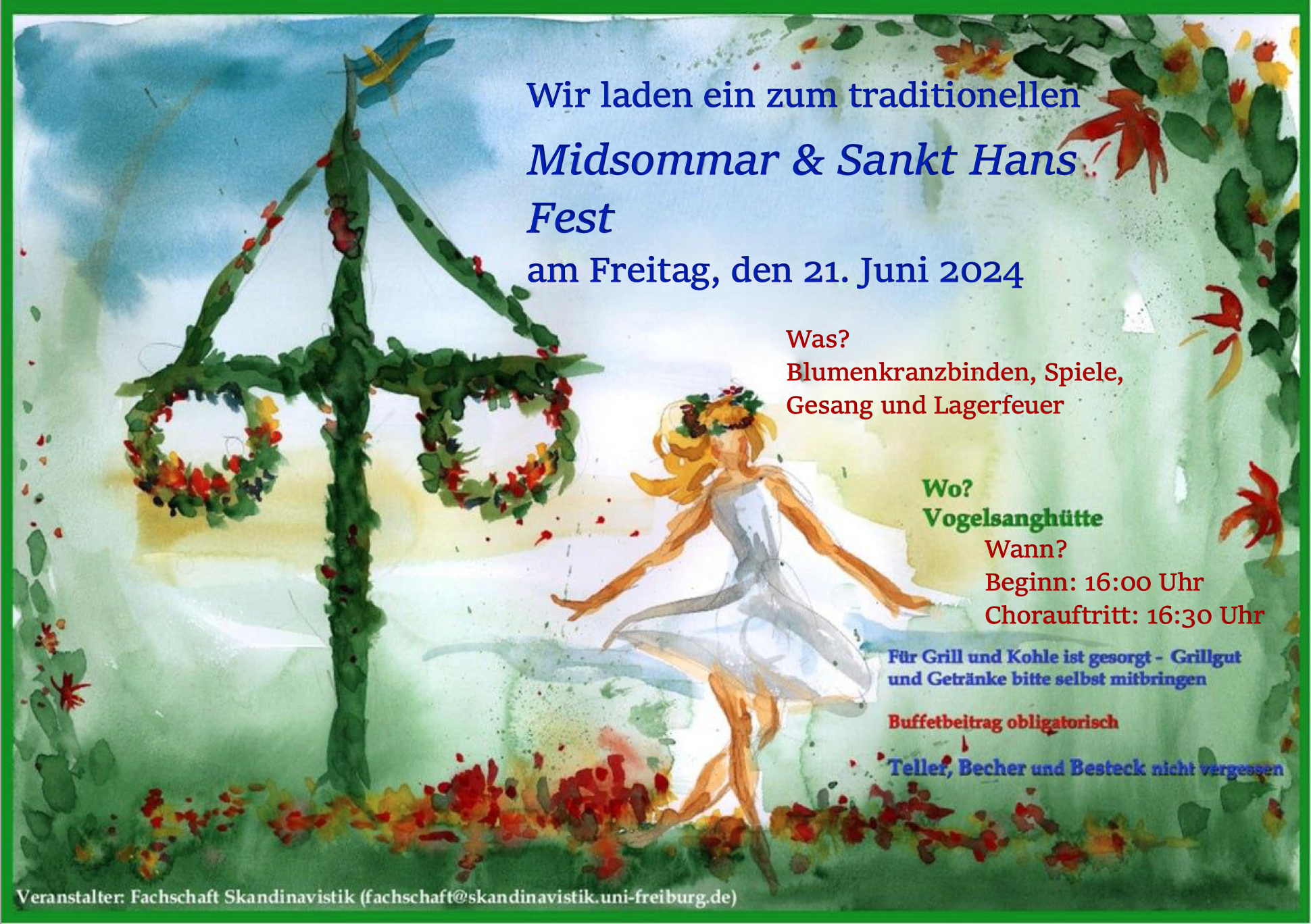 Midsommar & Sankt Hans am 21. Juni ab 16 Uhr bei der Vogelsanghütte