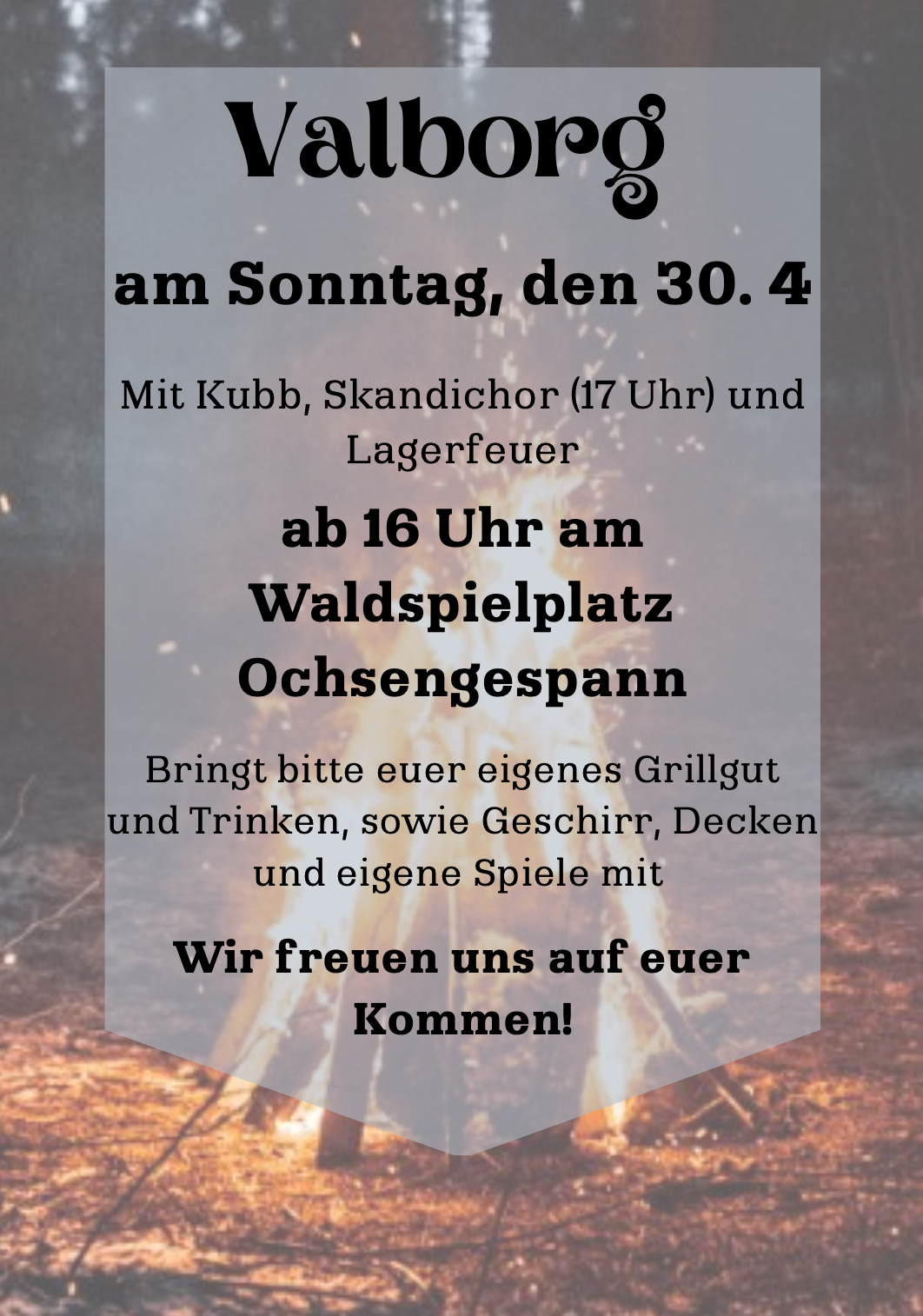 Frühlingsfest anlässlich des Valborgsmässoafton am 30.04. ab 16 Uhr